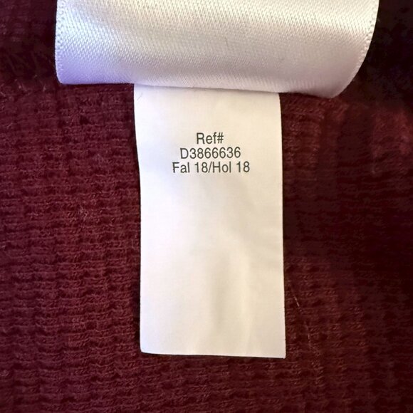 Eddie Bauer Waffle-Knit Henley Shirt Red Men's Size XL Thermal Long-Sleeve - Picture 10 of 11